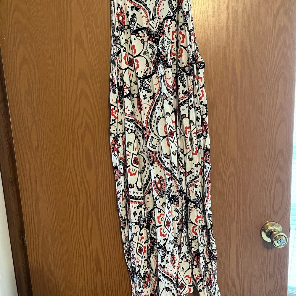 Cato Black and Red Paisley Maxi Dress